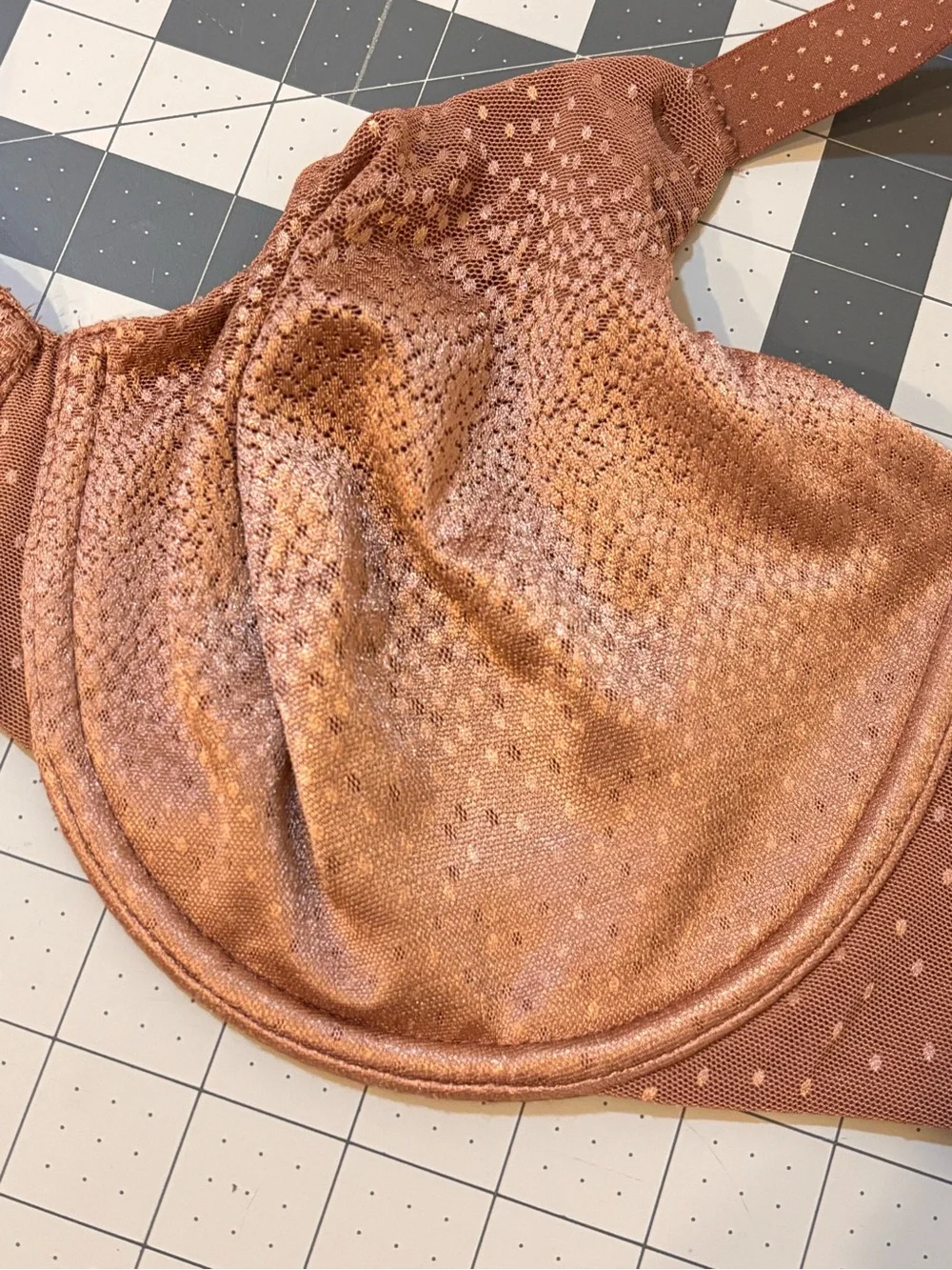 Wacoal 38DD Brown Lace Mesh Underwire Full Coverage Bra